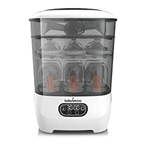 Amazon.com : Baby Brezza Baby Bottle Sterilizer and Dryer Advanced – Electric Steam Sterilization Machine – Universal Sterilizing for All Bottles: Plastic + Glass + Pacifiers + Breast Pump Parts - HEPA Filtration : Baby