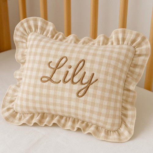 Personalized Baby Name Pillow with Ruffles