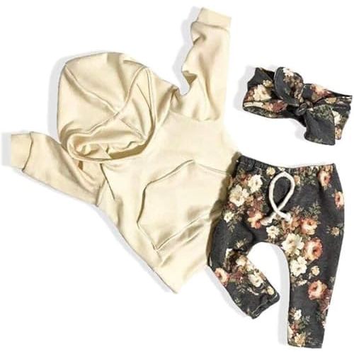 Baby Girl Outfit Toddler Girl Clothes Long Sleeve Sweatshirt and Floral Pants Baby Girl Fall Clothes