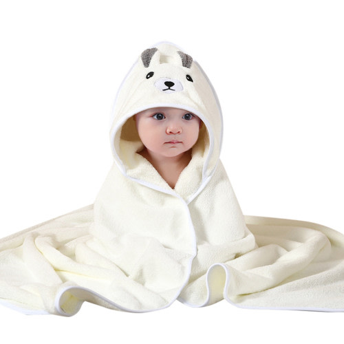 Zhuashum Animal Hooded Soft Children'S Hooded Cloak Cartoon Baby Coral Kids Bath Towel