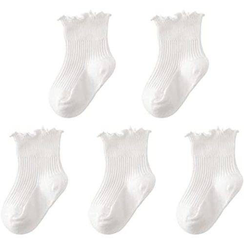Baby Girls Socks Toddlers Ruffle Socks Girl's Frilly Dress Socks Baby Anti-slip Socks Cute Knee High Socks