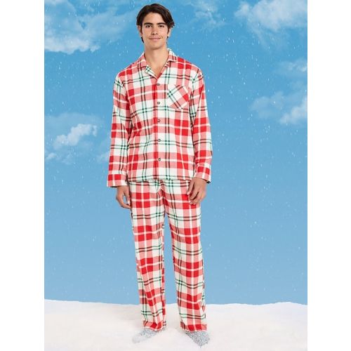 Plaid Flannel Pajama Set for Men