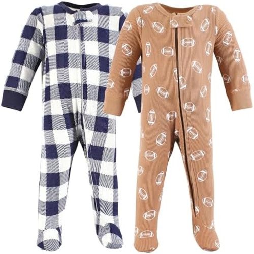 Hudson Baby Unisex Baby Thermal Zipper Sleep Acorn Botanical