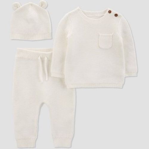 Carter's Just One You® Baby Bear Top & Bottom Set - Cream 6m