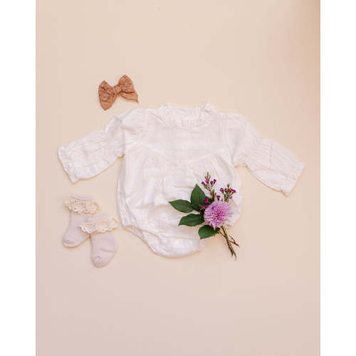 Quinn Long Sleeved Romper (Size: 3-6 or 6-12 month)