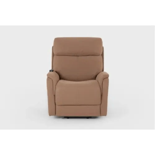 Zuko Brown Fabric 33" Power Lift Recliner With Usb