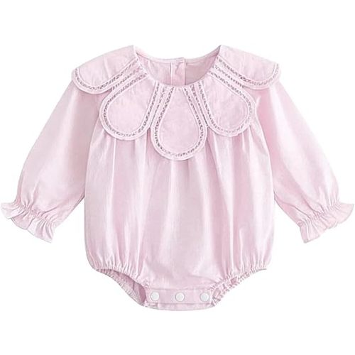 Newborn Baby Girl Collared Onesie