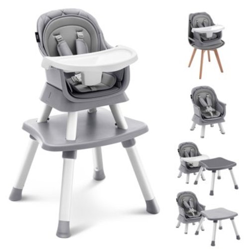 HARPPA 8 in 1 Baby High Chair,Convertible Highchair for Babies and Toddlers,Gray