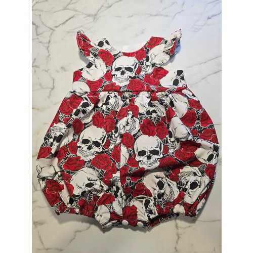 Baby Goth bubble,newborn baby gift, skulls romper baby, newborn whimsy goth,gift for goth baby,Sugar skulls baby,whimsy goth bubble