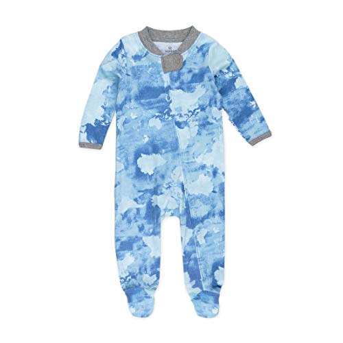 HonestBaby Sleep & Play Footed One-Piece Pajama Sleeper 100% Organic Cotton, Baby Boys