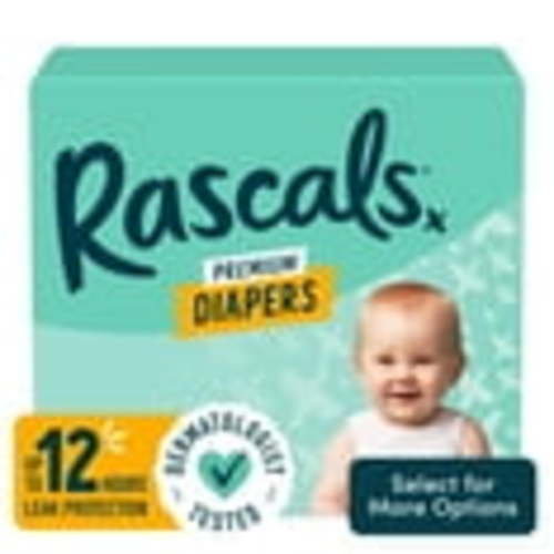 Rascals Premium Night Time Baby Diapers, Size 3, 88 Count