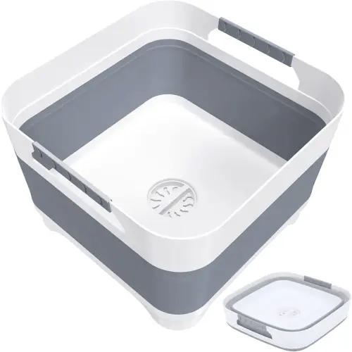 Wash Basin for Baby Bottles, Foldable, Versatile Wash Tub for Kitchen, RV, Outdoor Camping Sink, Sturdy & Easy to Clean