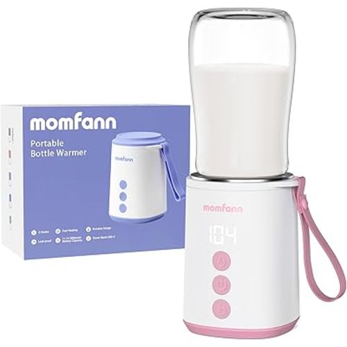 Portable Bottle Warmer, Travel Baby Bottle Warmer for Breastmilk On The Go, Leak-Proof, 2 Modes Fast Heating