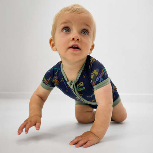 Fossil Quest Shorty Zippy | Little Sleepies (6-12 months)