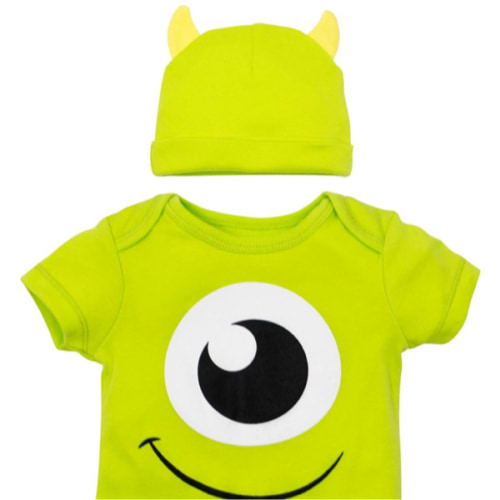 Disney Cosplay Baby Bodysuit and Hat Set Newborn to Infant Sizes (Newborn - 24 Months)