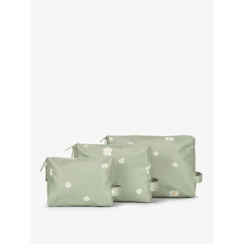 Water Resistant Zippered Pouch Set (3 Pieces) - DAISY