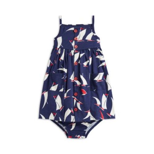 Girls' Sailboat Print Cotton Dress & Bloomer - Baby