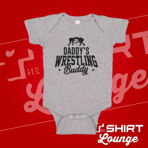 Daddy's Wrestling Buddy Baby Bodysuit Infant One Piece, Wrestler Toddler Shirt, Wrestling Baby Gift, Wrestler Dad Gift Idea, Wrestle Baby