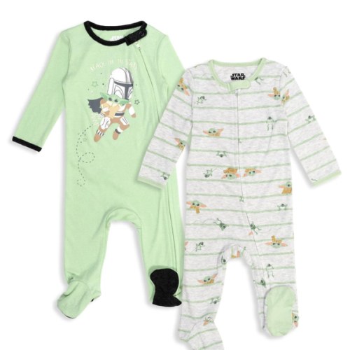STAR WARS Chewbacca R2- D2 Darth Vader Stormtrooper Baby 2 Pack Zip Up Long Sleeve Sleep N' Play Coveralls Newborn to Infant