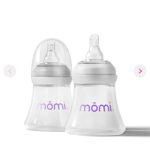 mōmi breast-like bottle, 5oz 2-set glass