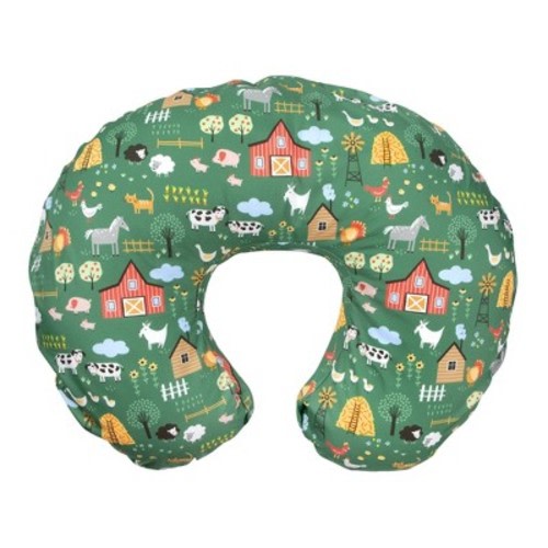 Boppy Original Support Nursing Pillow Cover, Color: Green Farm