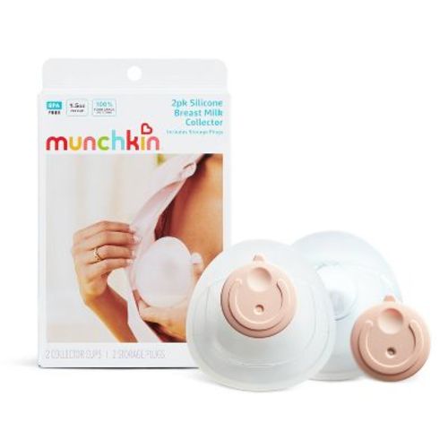 Munchkin Silicone Breast Milk Collector Cup With Storage Plug - 2pk