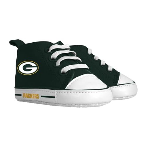 MasterPieces - NFL Baby Pre-Walkers Shoes, Officially Licensed San Francisco 49ers Football, High Top Sneakers, Soft Anti-Slip Soles, Boys and Girls, 0-6 Months