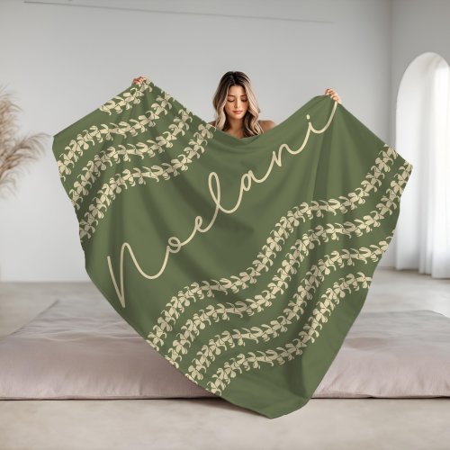 Hawaiian Puakenikeni Flower Minky Blanket for Baby, Toddler or Adult, Puakenikeni Tropical Throw Sherpa Blanket, Hawaii Floral Gift Blanket
