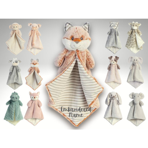 Personalized Animal Lovey • Custom Baby Lovey • Embroidered Lovey • Personalized Baby Blankie • Monogrammed Lovey • Monogram Gift