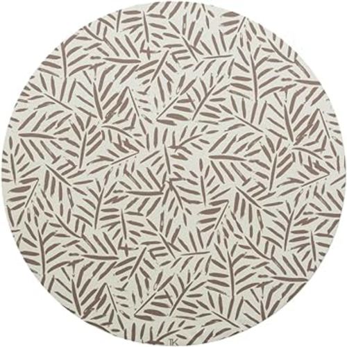 Toddlekind Splat Mat, Premium Quality 41-inch Multifunctional Mat for Babies/Toddlers, Non-Toxic, Ocean Leaves-Tan (Taupe)