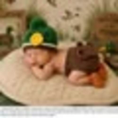 Baby Mallard Duck Crochet Hat and Diaper Cover - Woodland Animals - Baby Photo Prop - Baby Shower Gift - Available in 0 to 6 Months
