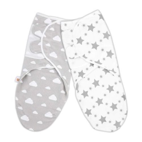 Baby swaddle - 2 pack baby swaddles for newborns, 0-3 months baby blanket swaddle baby, organic cotton with Velcro unisex