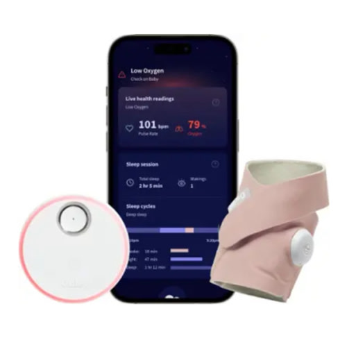 Owlet - Dream Sock FDA-Cleared Smart Baby Monitor with Live Health Readings and Notifications - Mint