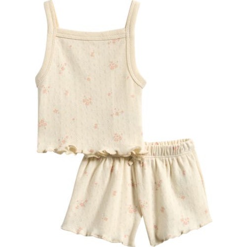 Organic Cotton Pointelle Tank & Shorts Set, 12-18M