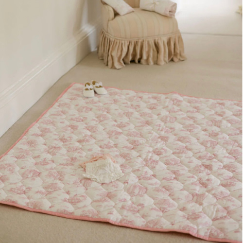 Spring Toile Pink Quilted Playmat