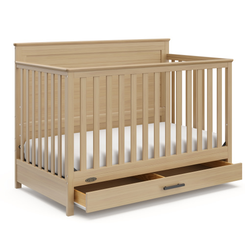 Graco Tristan Convertible Baby Crib with Drawer, Driftwood