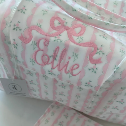 PINK RIBBON FLORAL WEEKENDER – Southern Sorelle Embroidery Boutique