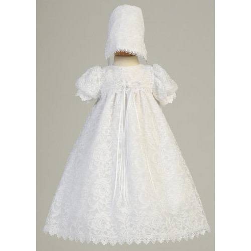 Victoria, Lace Yoke Christening Dress