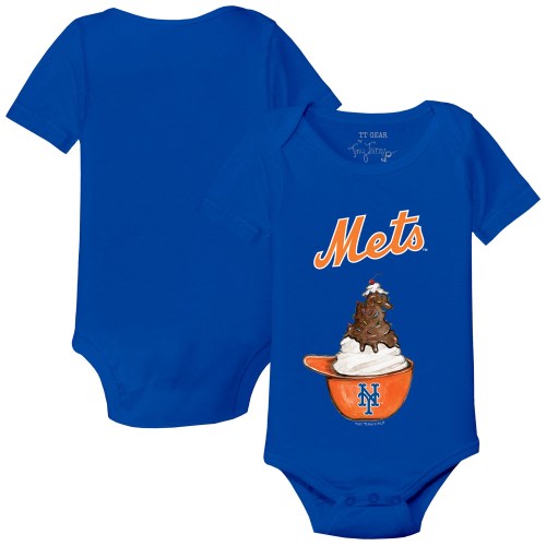 New York Mets Tiny Turnip Infant Sundae Helmet Bodysuit - Royal