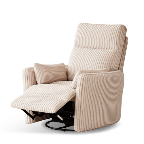 Ebern Designs Modern Swivel Glider Recliner with Adjustable Backrest & Footrest, Plush Corduroy Upholstery | Wayfair