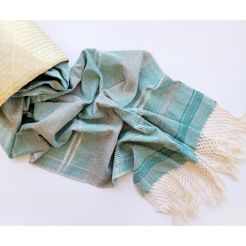 Mexican rebozo for natural birth, belly binding, babywearing, ideal for doula, midwife. 98.5", Mint