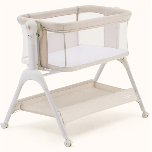 HARPPA Cuddly Sway | 3-in-1 Rocking Baby Bassinet & Bedside Sleeper with Anti-Reflux Mattress for Newborns | Attaches to Bed, Adjustable Height, Tool-Free Setup, Portable Wheels, CPSC Certified, Gentle Rocking Motion | Ideal for Infants, Safe Co-Sleeping