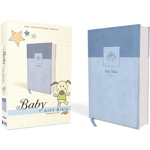 NIV, Baby Gift Bible, Holy Bible, Leathersoft, Blue, Red Letter, Comfort Print: Keepsake Edition