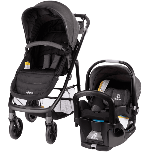 Diono Quantum 4 3-in-1 Travel System with LiteClik 30 R Infant Car Seat and Base, Gray Slate