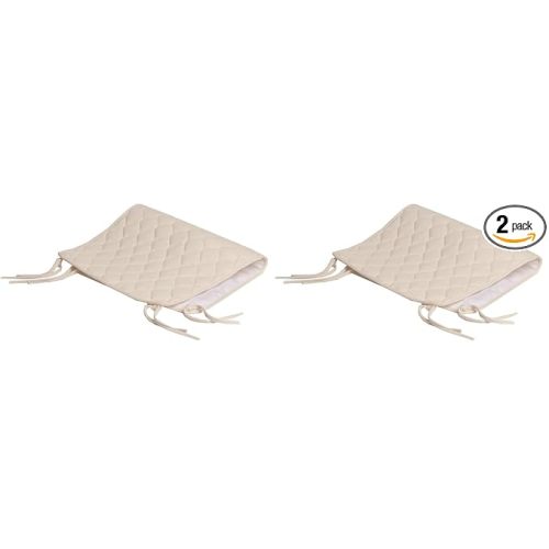 American Baby Company Waterproof Quilted Sheet Saver Changing Pad Liner Made with Organic Cotton Top Layer, Natural Color (Pack of 2)