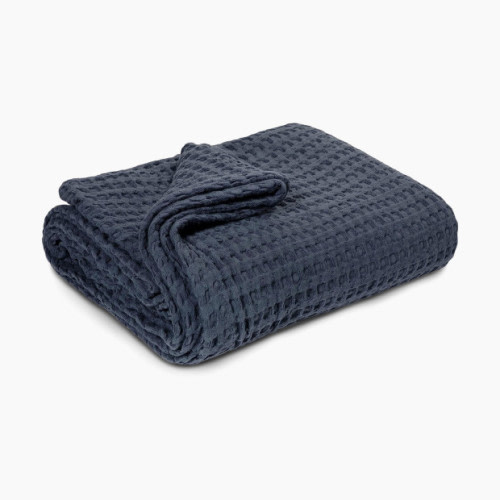 Simka Rose Waffle Blanket - Midnight