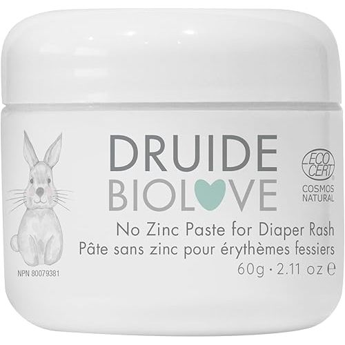 BioLove Diaper Rash Cream – Organic No Zinc Paste For Diaper Rash, With Shea Butter and Oatmeal – Gentle Baby Care Essentials – 60 g (2.11 oz.) Chamomile