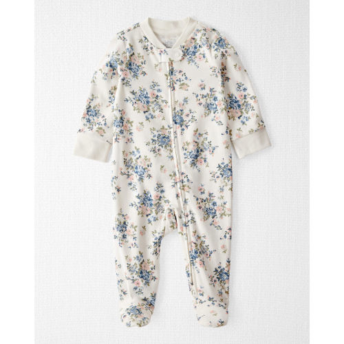 Baby Organic Cotton Floral-Print Sleep & Play Pajamas - Little Planet | Carter's
