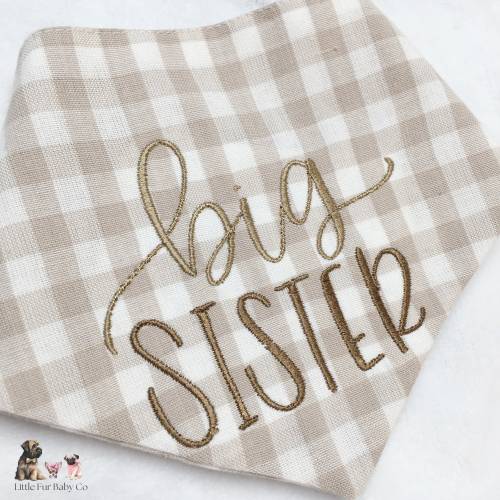 Big Sister dog bandana,Pregnancy announcement dog bandana,Big Sister Dog Bandana with Snaps,Gender reveal dog bandana