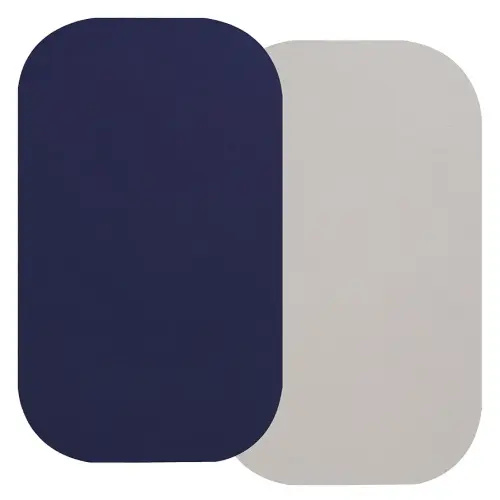 100% Organic Cotton Bassinet Sheets Compatiable with Baby Delight Beside Me Dreamer Bassinet & Mika Mikcy Bedside Sleeper, 2 Pack Jersey Knit Fitted Sheet for Baby, Navy and Fog Grey